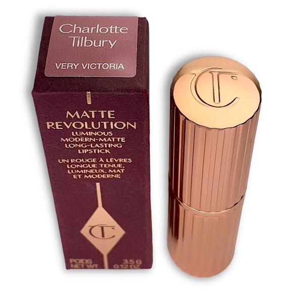 Charlotte TilburyâMatte Revolution Lipstick in Very VictoriaâFULL Size *NIB* - Picture 4 of 7